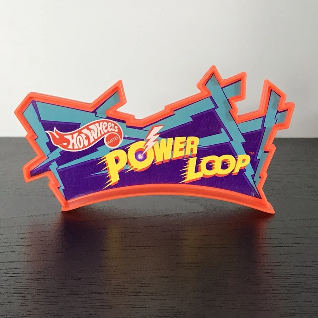 Mattel Hot Wheels Power Loop Logo Replacement Piece Picclick Uk