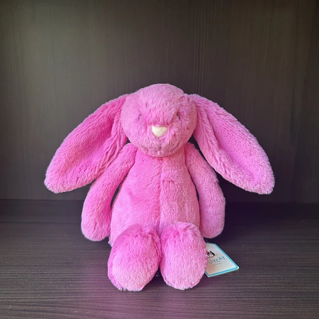 JELLYCAT BASHFUL HOT Pink Bunny Small RARE BNWT Free Fast