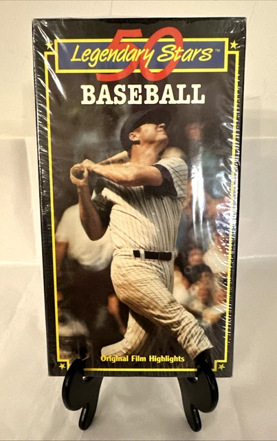 50 LEGENDARY STARS Baseball VHS Babe Ruth Mantle Original Film Highlights SEALED 14 16