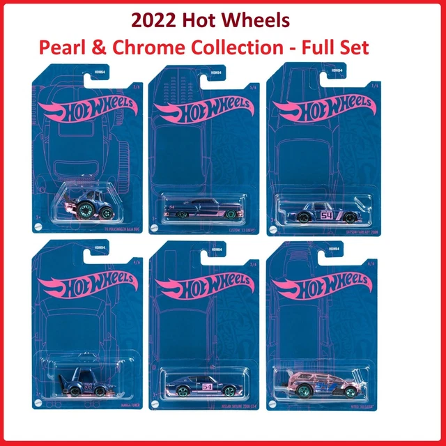 HOT WHEELS 54TH Anniversary Pearl Chrome Collection Complete 6 Car Set