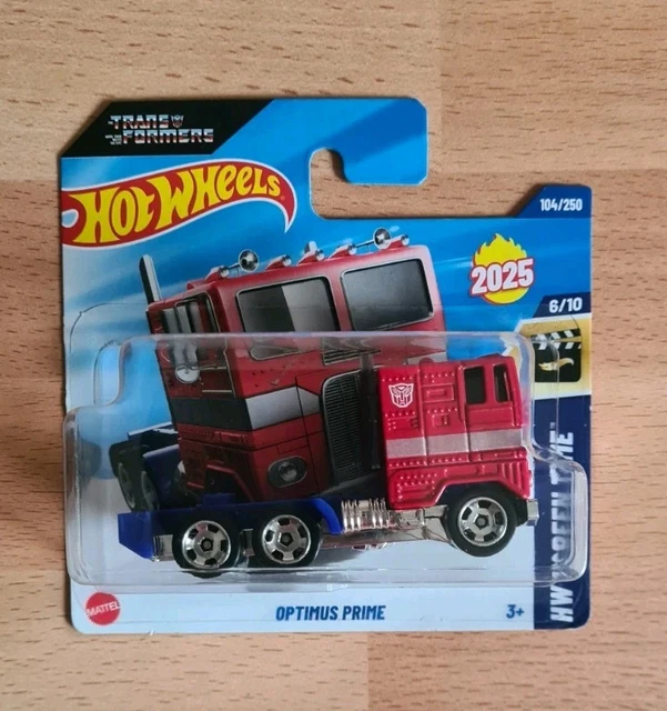 HOT WHEELS OPTIMUS Prime Transformers Screen Time Short Card