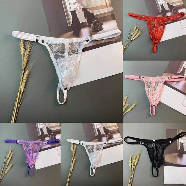HOMMES SEXY SISSY Pochette Culotte Lingerie Dentelle Bikini String Sous