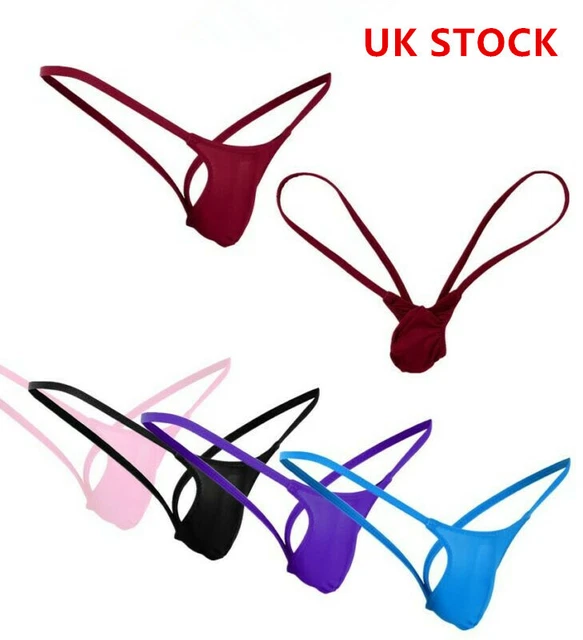 UK MEN S SEXY Low Rise Micro G String Bulge Pouch Thongs Briefs Bikini