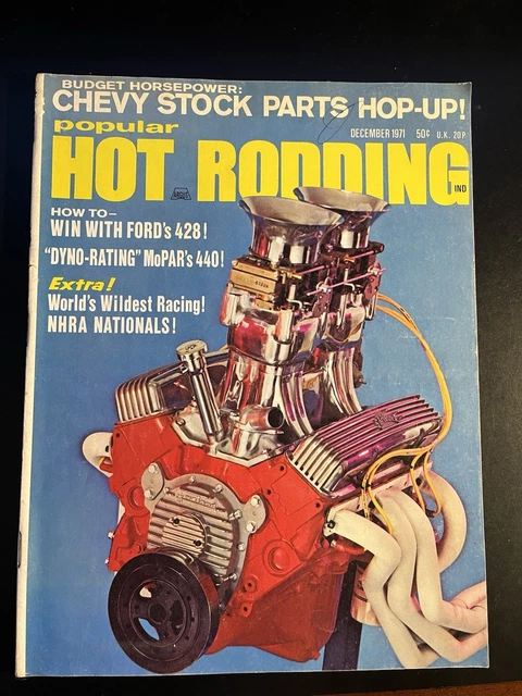 VINTAGE POPULAR HOT Rodding Magazine December 1971 Chevy Stock Parts Hop Up 2 79 PicClick UK