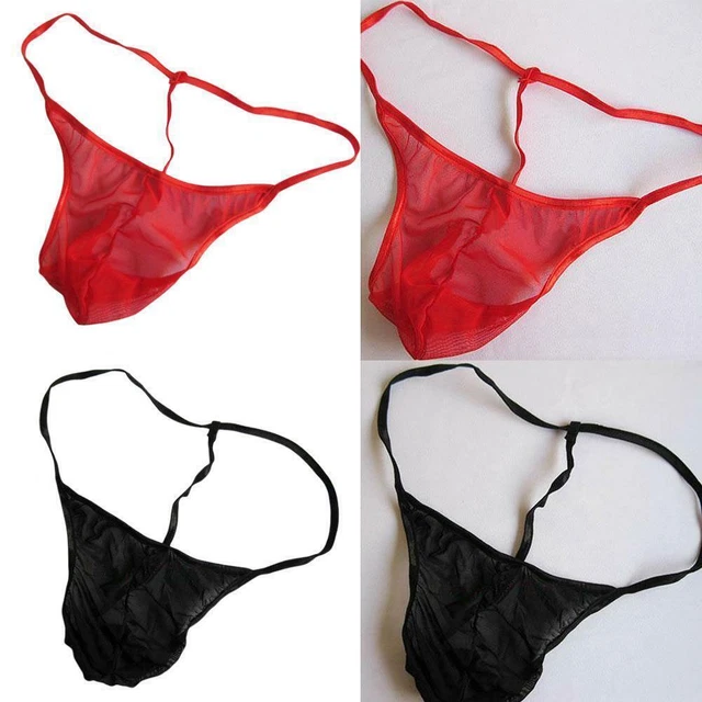 SEXY MEN S THONG Micro Bikini G String Pouch Soft Panties B TOP T