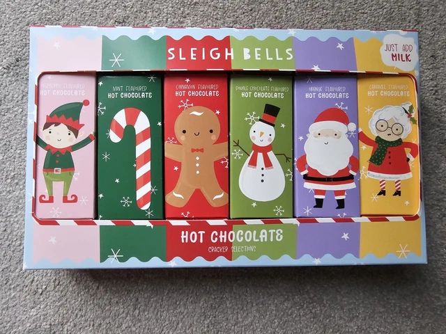 SLEIGH BELLS HOT Chocolate Crackers Gift Box Assorted Flavours Festive Selection 8 65 PicClick UK