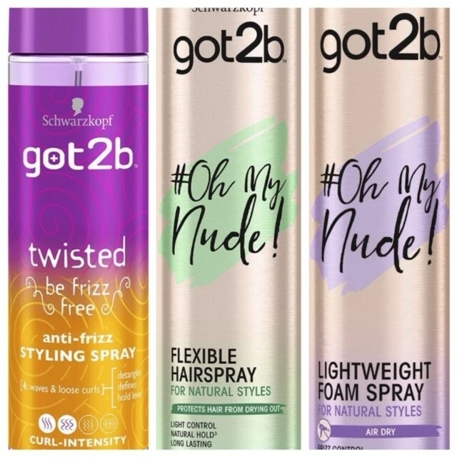 X SCHWARZKOPF GOT B Oh My Nude Foam Spray Twisted Natural Look Hair Spray Pk PicClick UK