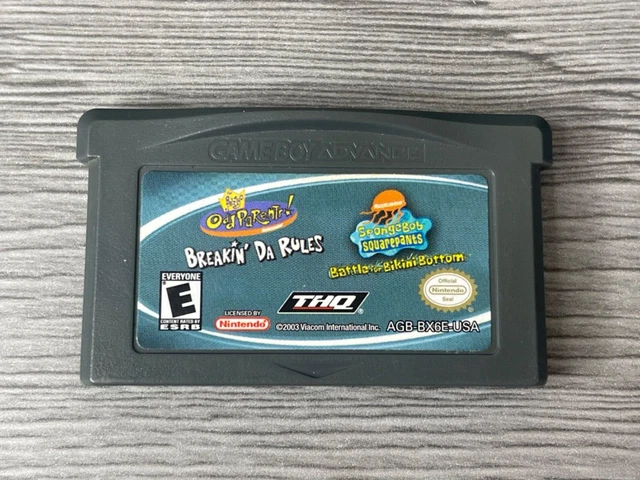 Breakin Da Rules Spongebob Battle For Bikini Bottom Nintendo Gba Game Cart Picclick Ca