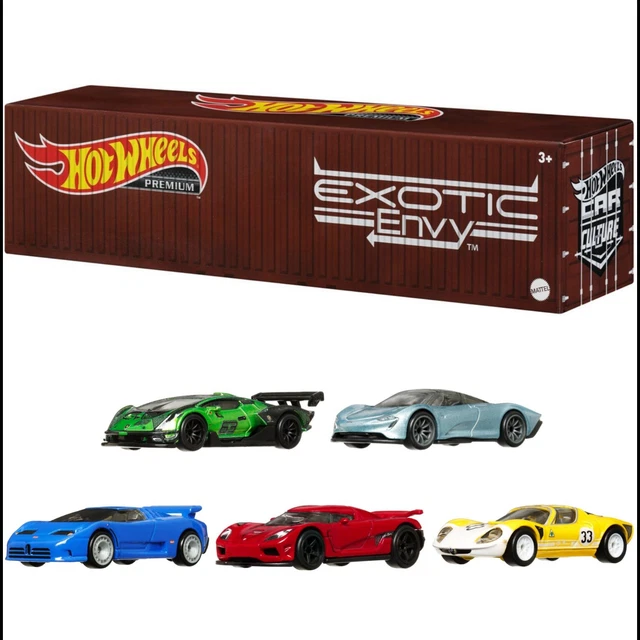 Hot Wheels Premium Car Culture Exotic Envy Full Set Brand New
