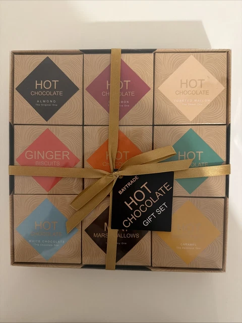 HOT CHOCOLATE GIFT Set 9 Luxury Cocoa Powder Flavours Mini