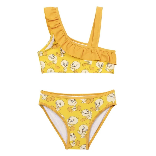 MAILLOT DE BAIN Bikini Looney Tunes Piolin JAUNE 3 Ans FILLE CERDà