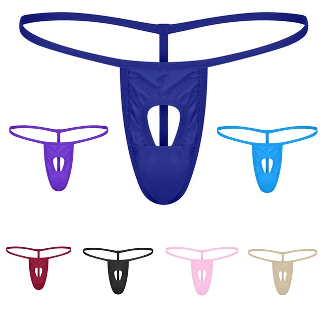 CULOTTE SEXY POUR Hommes String String Sissy Poche Micro Bikini Dos En