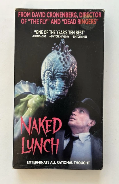 NAKED LUNCH VHS Tape 1991 David Cronenberg William Burroughs Cult Film