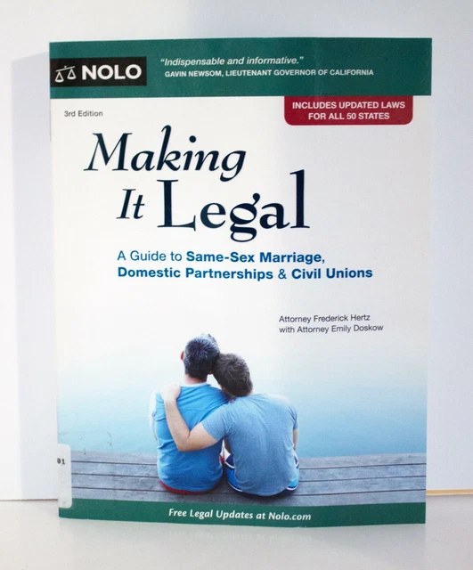 BOOK MAKING IT Legal A Guide To Same Sex Marriage Domestic Partners