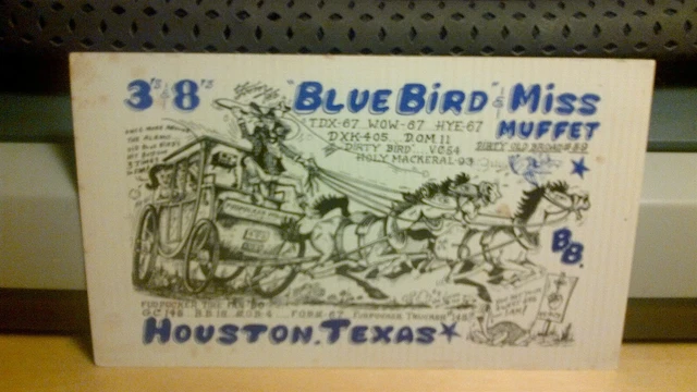 CB RADIO QSL Postcard Nude Sexy Risque Comic Joke Foley 1970s Houston