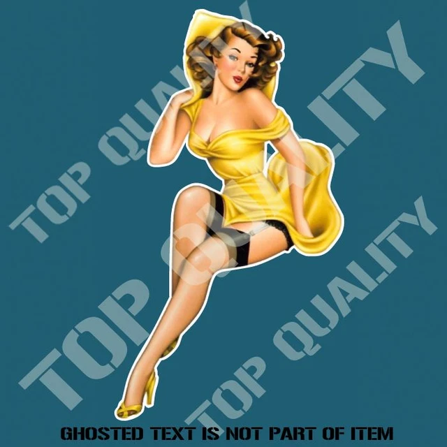 Hot Rod Pin Up Girl Decal Sticker Vintage Retro Rat Rod Mancave Toolbox