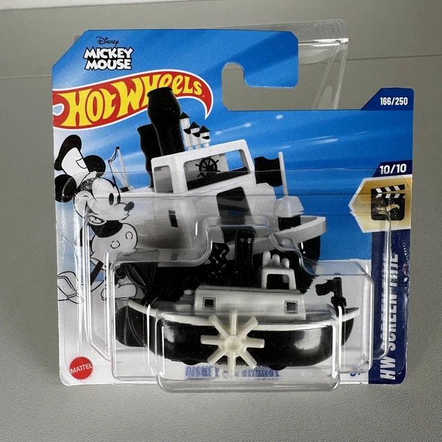 Hot Wheels Disney Steamboat Mickey Mouse Hw Screen Time New And