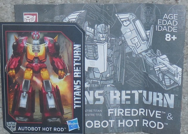 CARTE BIO MANUELLE Transformers Titans Return HOT ROD EUR