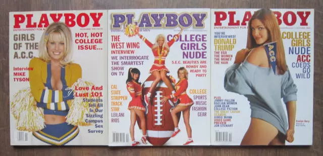 LOT 3 COLLEGE GIRLS PLAYBOY MAGAZINE Nude ACC SEC Mike Tyson Donald
