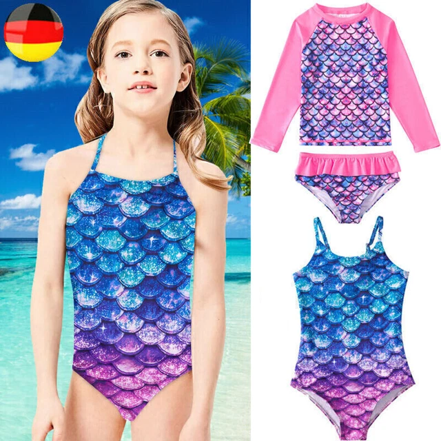 KINDER MÄDCHEN MEERJUNGFRAU Einteiler Badeanzug Bikini Schwimmanzug