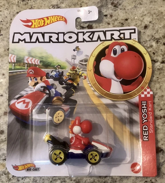 HOT WHEELS MARIO KART RED YOSHI STANDART KART ROSSO GBG25 1 64 EUR 11 50 PicClick IT