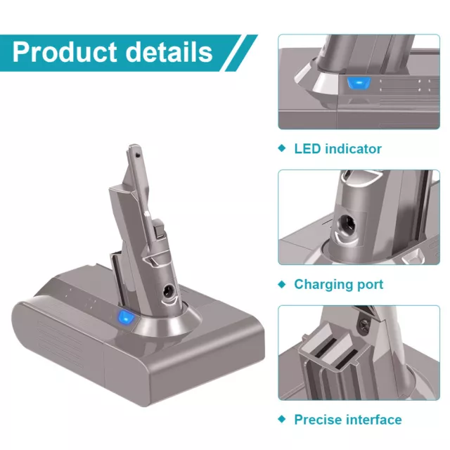 9000mAh Akku Für Dyson V8 V7 V6 V10 Ersatzakku SV10 Animal Absolute Staubsauger 3