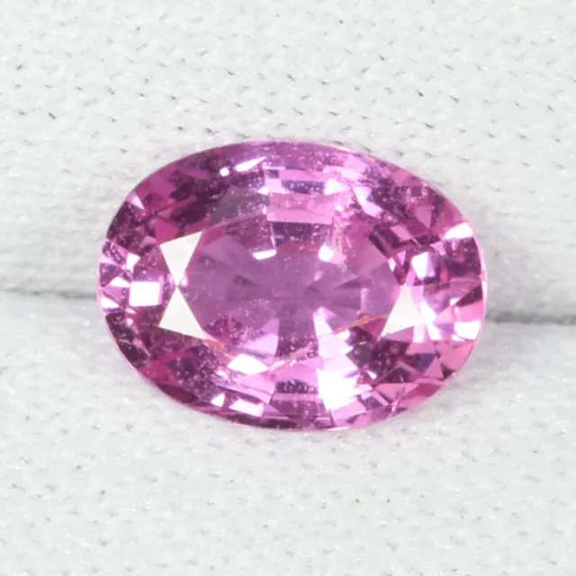 1.38 ct ULTRA RARE TOP LUSTER NATURAL PINK SAPPHIRE SRI LANKA Oval  See Vdo SMD
