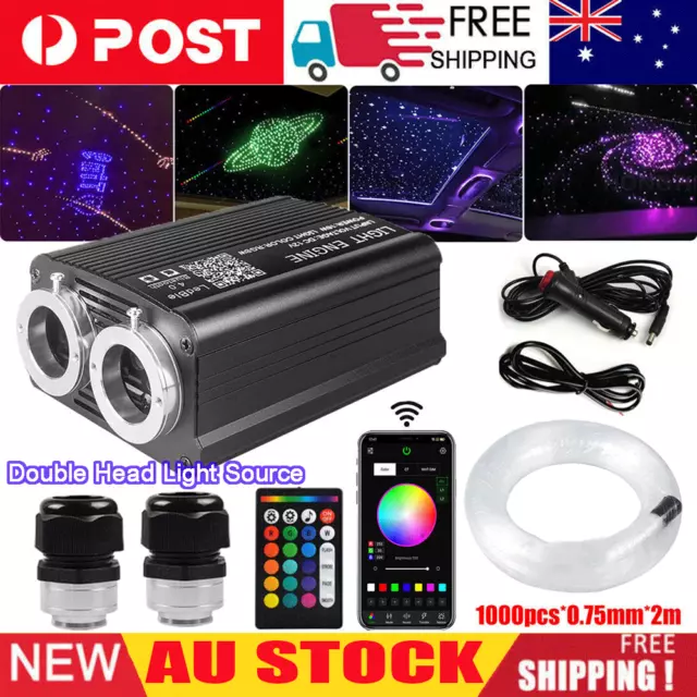 1000PCS LED Fiber Optic Kit Car Headliner Starlights Ceiling Light Home Decor