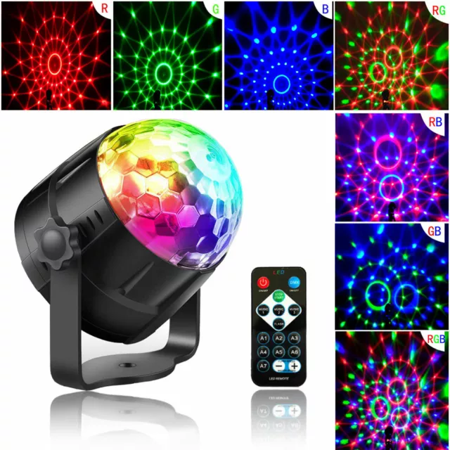 Party Magic Ball Light LED Party Disco RGB Rotating Club DJ Stage Lights +Remote