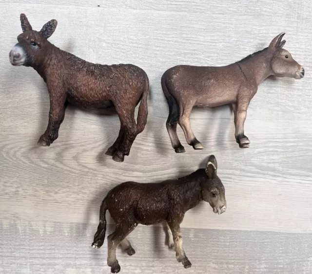 Schleich Donkey RETIRED Family 2009 2008 & 1989
