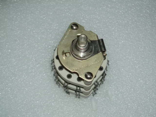 Rotary Switch Ceramic  3 panels x 4 x 2positions  6mm shaft Made in USA