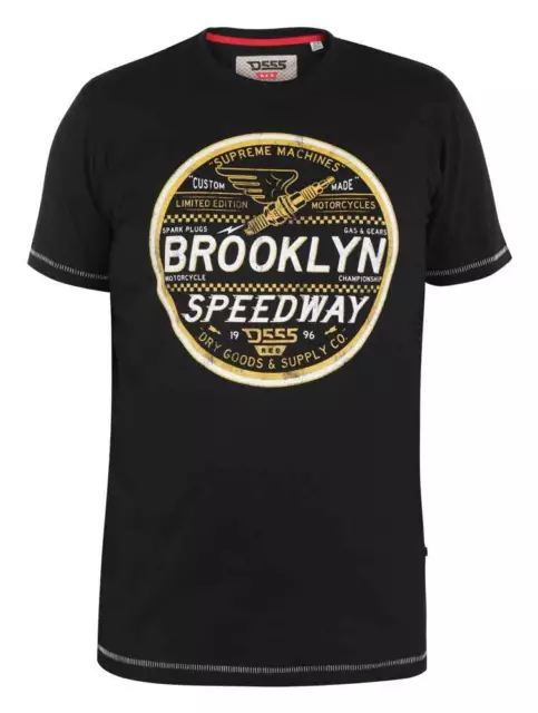 Duca Uomo Wadebridge T-Shirt Brooklyn Speedway Stampato Tee D555 Misura King Top