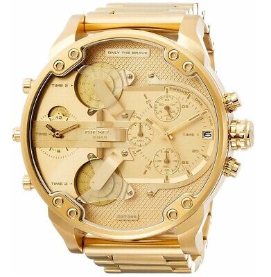 DZ7399 Mr. Daddy 2.0 Gold Stainless Steel Strap Gold Dial 57mm Chronograph Watch