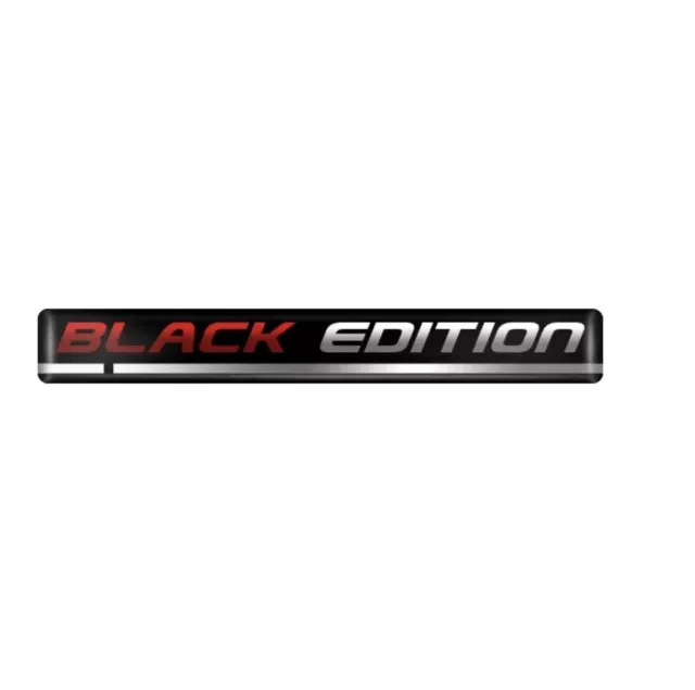 2x Emblem Sport 3D Schriftzug BLACK EDITION ROT Auto Motorrad Aufkleber Tuning