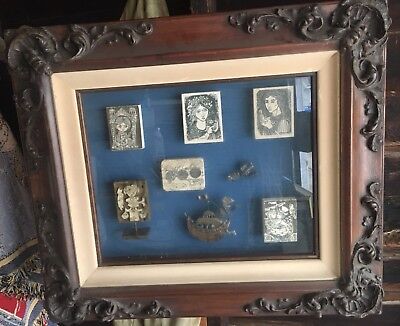Charles Staats, Rodney Winfield Assemblage in Carved Wood Victorian Shadow Box