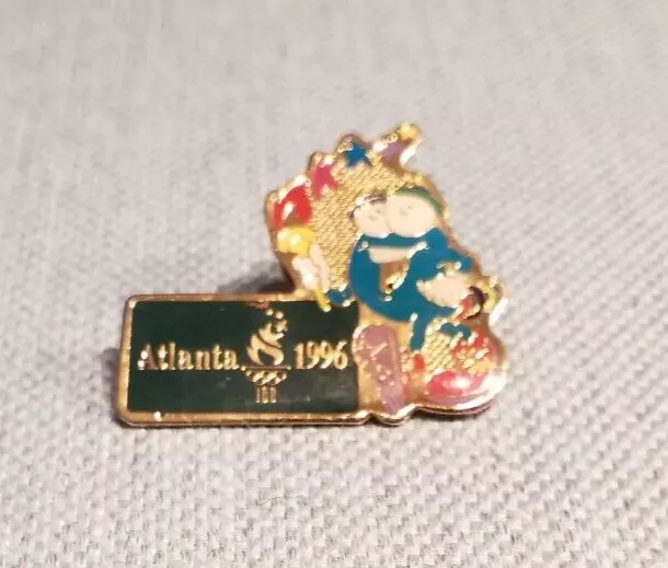 Atlanta Olympics 1996 Mascot Shaped Enamel Metal Pin Badge