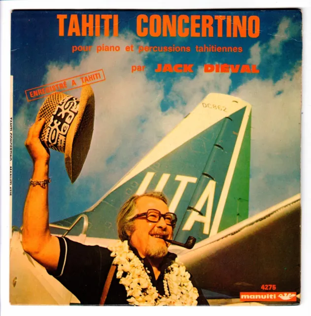 Ultra Rare French EP Jack Diéval "Tahiti Concertino" Tribal Jazz Exotica Manuiti