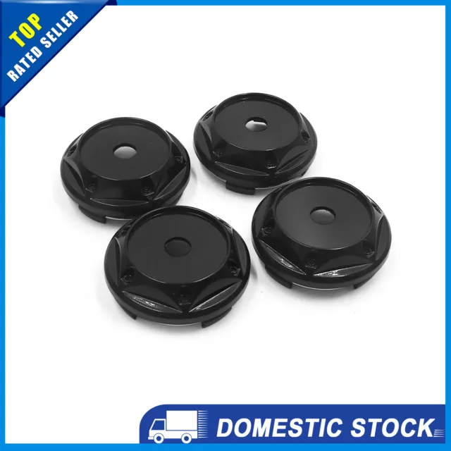 Universal 67mm Dia 4 Lugs Black Car Tyre Wheel Center Hub Caps Cover Pack of 4
