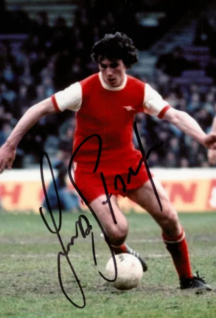 Frank Stapleton Signed 6x4 Photo Arsenal Gunners Rep. Ireland Autograph + COA