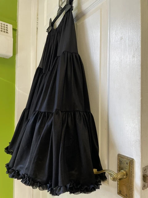 Sottoveste Rock & Roll stile anni '50 nera soffice lunga 25