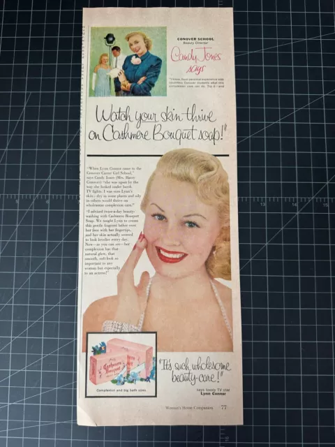 Vintage 1950s Cashmere Bouquet Soap Print Ad - Lynn Connor