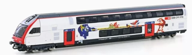 Hobbytrain scala N H25123 Pilota IC2020 2 Piani Refit 2 Classe SBB Nuova OVP