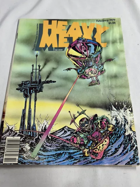 VINTAGE Heavy Metal Magazine February 1979 Fantasy Comic Moebius Kirshner Corben