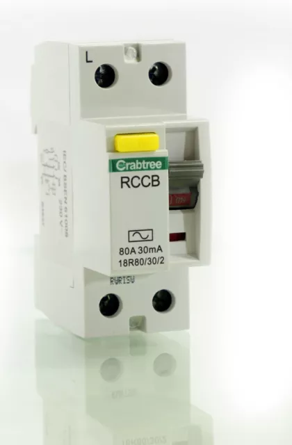 Crabtree RCD 80A 30mA RCD 18R80/30/2 230V * Free Delivery & VAT Included *