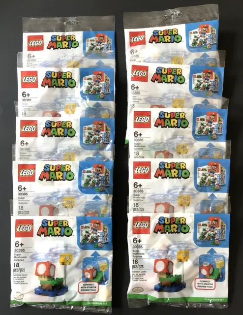 (10) LEGO Super Mario Super Mushroom Surprise Polybag Set #30385 - Party Favors