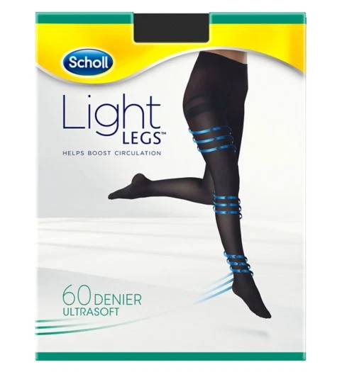 Scholl Light Legs Compression Tights for Women, Black, S, M, L, XL