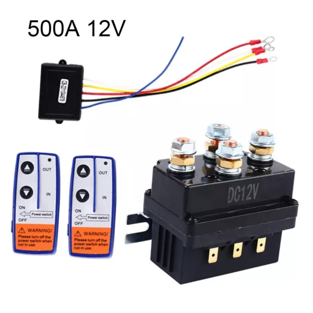 12V 500A Contactor Winch Control with Dual Wireless Remote for Rescue Trucks