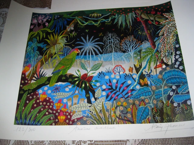 Lithographie d' Alain Thomas - " Amazone Diadème " signée et numérotée 122 / 300