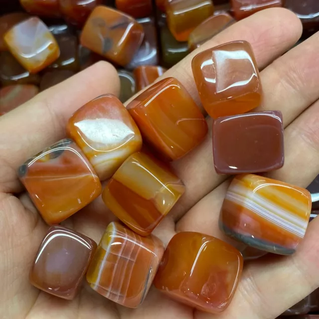 Natural carnelian Quartz Crystal Tumbled Bulk Stones Gravel Reiki 10PC