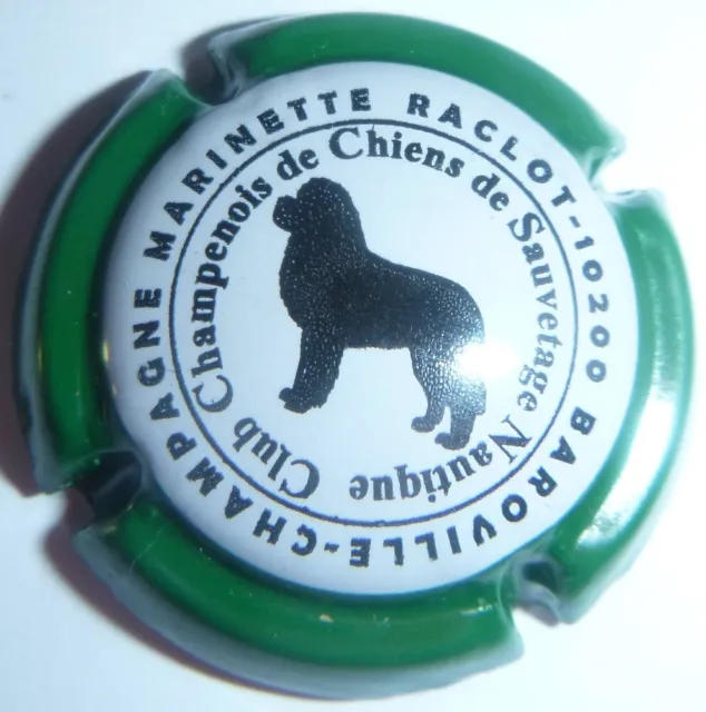 Capsule de Champagne :  RACLOT Marinette , Chien Terre neuve , n°38c